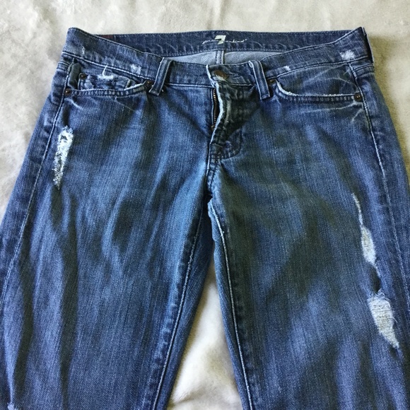 Distressed 7 for all mankind jeans size 28 - Picture 3 of 8